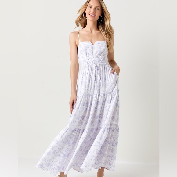 Francesca's Collections Floral Tiered Maxi Sundress NWT - Picture 3 of 11